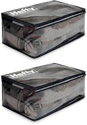 Storage Bags Extra Large Double Zipper Backpack, Heavy Duty Water Resistant Moving Totes with Shoulder Straps, Foldable Reusable Packing Organizers, 2 Pack (X-Large Black) Storage Bags Extra Large Double Zipper Backpack, Heavy Duty Water Resistant Moving Totes with Shoulder Straps, Foldable Reusable Packing Organizers, 2 Pack (X-Large Black)