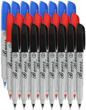 Permanent Markers, 24 Count Ultra Fine Point Permanent Markers, 3 colors, Works on paper, Plastic, Stone, Glass, Metal Permanent Markers, 24 Count Ultra Fine Point Permanent Markers, 3 colors, Works on paper, Plastic, Stone, Glass, Metal