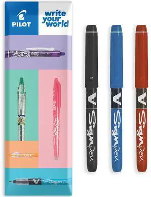 V Sign Pen Fineliner Marker 2mm Tip 0.6mm Line Essential Pack - Black, Blue & Red (3) V Sign Pen Fineliner Marker 2mm Tip 0.6mm Line Essential Pack - Black, Blue & Red (3)