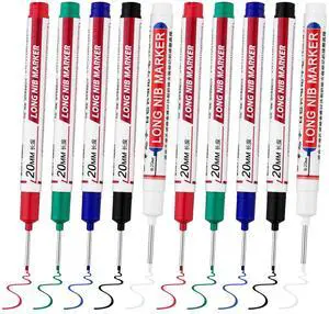 LYXMYGS 10 PCS Long Head Deep Hole Marker Pens,20mm Long Nib Marker, Longs Nose Markers, Waterproof Construction Markers Marking Tool,Permanent Markers Carpenter Ink marker Pens,Metal marking Pens LYXMYGS 10 PCS Long Head Deep Hole Marker Pens,20mm Long Nib Marker, Longs Nose Markers, Waterproof Construction Markers Marking Tool,Permanent Markers Carpenter Ink marker Pens,Metal marking Pens