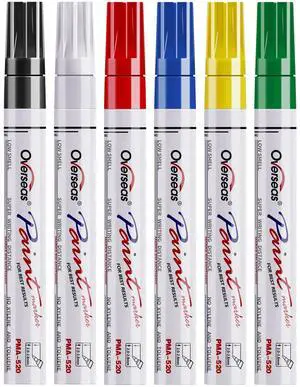 Paint Pens Paint Markers, 6 Colors Oil Based Permanent Markers Paint Pens Paint Markers, 6 Colors Oil Based Permanent Markers