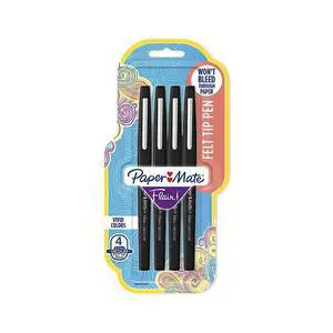 Flair Felt Tip Pens, Medium Point (0.7mm), Black Flair Felt Tip Pens, Medium Point (0.7mm), Black