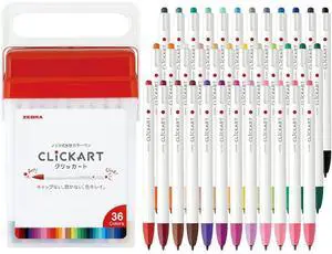 WYSS22-36C-N Clickart Water-Based Markers, 36 Colors, Case Included WYSS22-36C-N Clickart Water-Based Markers, 36 Colors, Case Included