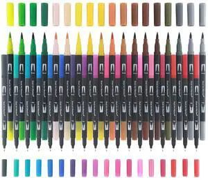 Markers for Adult Coloring Books No Bleeding, Set of 36 Colors, Coloring Pens for Adults, Dual Brush Marker Pens with Fine & Brush Tips, Art Supplies for Drawing, Calligraphy, Sketching and Doodling. Markers for Adult Coloring Books No Bleeding, Set of 36 Colors, Coloring Pens for Adults, Dual Brush Marker Pens with Fine & Brush Tips, Art Supplies for Drawing, Calligraphy, Sketching and Doodling.