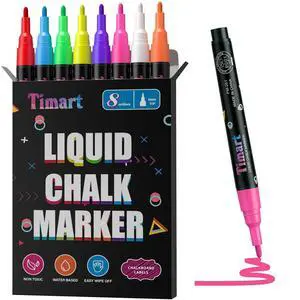 Extra Fine Tip Chalk Markers (8 Pack 1mm Point), Liquid Chalk Pens - Dry Erase Marker Pens for Blackboard, Chalkboards, Windows, Glass, Bistro, Cars, Signs, Chalkboard Labels Included Extra Fine Tip Chalk Markers (8 Pack 1mm Point), Liquid Chalk Pens - Dry Erase Marker Pens for Blackboard, Chalkboards, Windows, Glass, Bistro, Cars, Signs, Chalkboard Labels Included