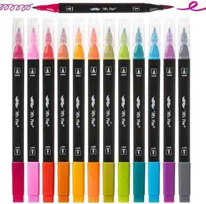 Dual Tip Brush Pens, 12 pcs, Vibrant Colors Dual Tip Brush Pens, 12 pcs, Vibrant Colors