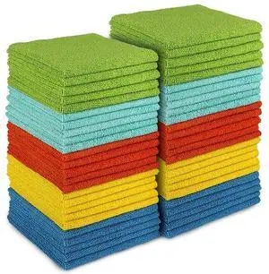 Microfiber Cleaning Cloth, 50PK, Microfiber Towels for Cars, All Purpose Cleaning Rags for House, Dusting Cloth for Kitchen, Car, Window, 12"×12" Microfiber Cleaning Cloth, 50PK, Microfiber Towels for Cars, All Purpose Cleaning Rags for House, Dusting Cloth for Kitchen, Car, Window, 12"×12"