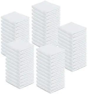 100% Cotton Terry Towels Cleaning Cloths, Pack of 50 (12" x 12") Multipurpose, Highly Absorbent, Reusable Cotton Rags, White Bar Towels & Cleaning Rags for Everyday Usage (White) 100% Cotton Terry Towels Cleaning Cloths, Pack of 50 (12" x 12") Multipurpose, Highly Absorbent, Reusable Cotton Rags, White Bar Towels & Cleaning Rags for Everyday Usage (White)