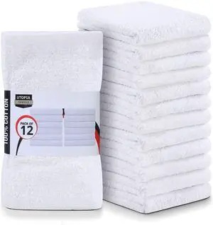 Kitchen Bar Mops, Pack of 12, 16 by 19 Inches, 100% Cotton Super Absorbent White Towels, Multi-Purpose Cleaning Towels for Home and Kitchen Bars Kitchen Bar Mops, Pack of 12, 16 by 19 Inches, 100% Cotton Super Absorbent White Towels, Multi-Purpose Cleaning Towels for Home and Kitchen Bars