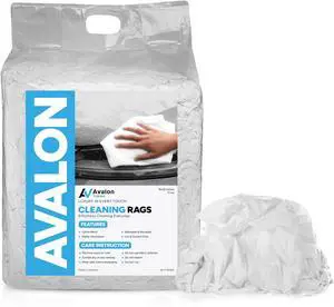 Cleaning Rags Bulk - White T-Shirt Knit Rags, (5 Pound), Multipurpose Cleaning Towels for Home, Auto Shops, Restaurants, Garages, Painters, Polishing, (16"x16") Cleaning Rags Bulk - White T-Shirt Knit Rags, (5 Pound), Multipurpose Cleaning Towels for Home, Auto Shops, Restaurants, Garages, Painters, Polishing, (16"x16")