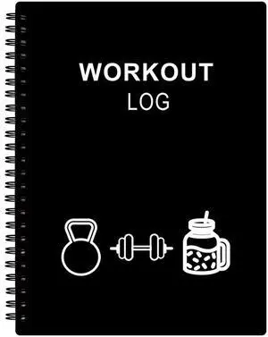 Workout Log for Women & Men - A5 Fitness Planner/Journal to Track Weight Loss, Workout Journal for GYM, Bodybuilding Progress - Daily Health & Wellness Tracker, Black Workout Log for Women & Men - A5 Fitness Planner/Journal to Track Weight Loss, Workout Journal for GYM, Bodybuilding Progress - Daily Health & Wellness Tracker, Black