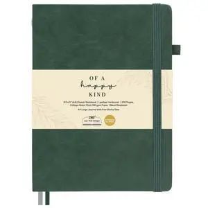 Classic Lined Journal Notebook 8.5x11" A4 Hardcover Leather - Green - 200 Pages College Ruled Large with Sticky Tabs, Pockets, and Pen Loop for Writing and Journaling - Big Hardback Men and Women Classic Lined Journal Notebook 8.5x11" A4 Hardcover Leather - Green - 200 Pages College Ruled Large with Sticky Tabs, Pockets, and Pen Loop for Writing and Journaling - Big Hardback Men and Women