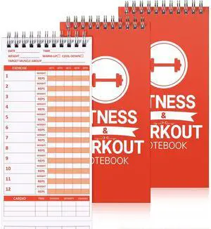 3 Pcs Gym Journal 4'' x 8'' Fitness and Workout Book Notebook 70 Sheets Workout Log Bodybuilding Workout Book Tracker Workout Planner Notepad for Women Men Training Goal 3 Pcs Gym Journal 4'' x 8'' Fitness and Workout Book Notebook 70 Sheets Workout Log Bodybuilding Workout Book Tracker Workout Planner Notepad for Women Men Training Goal