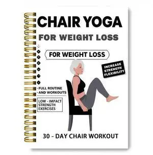 Chair Yoga for Seniors Over 60 Book & Chart, Chair Yoga for Weight Loss & Toning, 30-Day Challenge, Exercise Book for Seniors over 60 (Black) Chair Yoga for Seniors Over 60 Book & Chart, Chair Yoga for Weight Loss & Toning, 30-Day Challenge, Exercise Book for Seniors over 60 (Black)