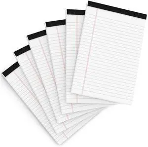 Legal Pads 5x8 Inch Writing Pads for Office Note Pads 5x8 for Work 80 GSM Paper College Ruled Legal Pad To Do List Notepad 30 Sheets 6 Pack Notebook Writing Pad Notepads for Grocery List Shopping List Legal Pads 5x8 Inch Writing Pads for Office Note Pads 5x8 for Work 80 GSM Paper College Ruled Legal Pad To Do List Notepad 30 Sheets 6 Pack Notebook Writing Pad Notepads for Grocery List Shopping List