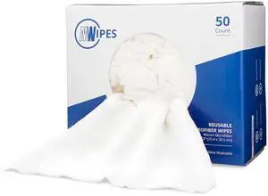 Rags in A Box (50 Count) - Mwipes - 10" x 12" Reusable Wipes for Cleaning - Edgeless Terry Towels, Shop Rags, Wash, Dust, Disposable, House, Small Cleaning Cloths (White) Rags in A Box (50 Count) - Mwipes - 10" x 12" Reusable Wipes for Cleaning - Edgeless Terry Towels, Shop Rags, Wash, Dust, Disposable, House, Small Cleaning Cloths (White)