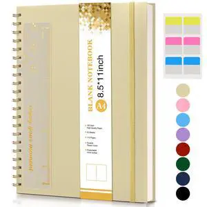 Blank Spiral Notebook Journal 8.5 x 11, A4 Large Sketch Book for Women Men, 100 GSM Blank Paper Drawing Notebook, Plastic Hardcover Spiral Bound Sketchbook for Sketching Work School Writing, Yellow Blank Spiral Notebook Journal 8.5 x 11, A4 Large Sketch Book for Women Men, 100 GSM Blank Paper Drawing Notebook, Plastic Hardcover Spiral Bound Sketchbook for Sketching Work School Writing, Yellow