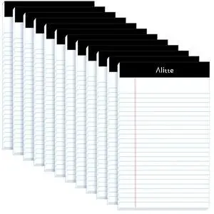 Legal Notepads 5x8, Pack of 12 - Perforated Narrow Ruled Writing Pad - Premium Thick Paper, No Ink Bleeding - Blank Legal Pads For Home, Office, School, Business - 50 Sheets Per Notebook Legal Notepads 5x8, Pack of 12 - Perforated Narrow Ruled Writing Pad - Premium Thick Paper, No Ink Bleeding - Blank Legal Pads For Home, Office, School, Business - 50 Sheets Per Notebook