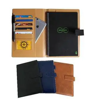 Hard PU leather Cover For The Rocketbook Everlast Executive-Letter Size,black/dark brown, Leather Fabric, Pen Loop Holder/Phone Pocket/fits A4-A5,Magnet Strap (Executive Size, Black) Hard PU leather Cover For The Rocketbook Everlast Executive-Letter Size,black/dark brown, Leather Fabric, Pen Loop Holder/Phone Pocket/fits A4-A5,Magnet Strap (Executive Size, Black)