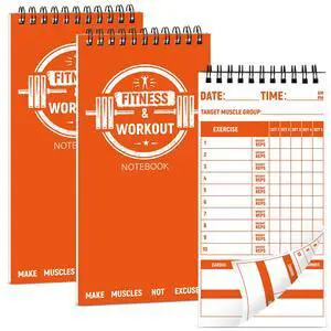 3 Pcs Fitness Journal for Men Women Workout Lifting Log Book Planner 4x8 Inch 70 Sheet/Pad Workout Notebook to Track Weight Loss Exercise Training Notebook Planner for Bodybuilding Gym 3 Pcs Fitness Journal for Men Women Workout Lifting Log Book Planner 4x8 Inch 70 Sheet/Pad Workout Notebook to Track Weight Loss Exercise Training Notebook Planner for Bodybuilding Gym