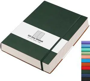 Large A4 Notebook College Ruled - 320 Pages Thick Journal for Women and Men, 8.5''×11'', 100gsm Thick Lined Paper, Leather Softcover, for Writing Work School - Green Large A4 Notebook College Ruled - 320 Pages Thick Journal for Women and Men, 8.5''×11'', 100gsm Thick Lined Paper, Leather Softcover, for Writing Work School - Green