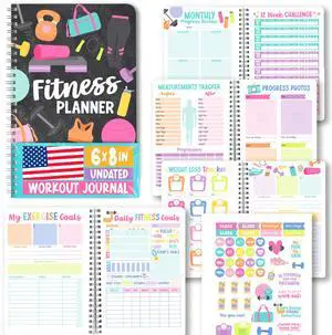 Fitness Journal for Women - Workout Journal for Women, Fitness Planner for Woman, Workout Log Book, Undated Gym Journals & Exercise Journals, Gym and Health Notebook, Birthday Gifts Fitness Journal for Women - Workout Journal for Women, Fitness Planner for Woman, Workout Log Book, Undated Gym Journals & Exercise Journals, Gym and Health Notebook, Birthday Gifts