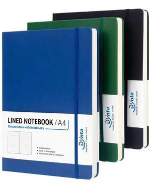 A4 Lined Journal Notebooks 3 Pack 8.5" x 11" Leather Hardcover Journals 200 Pages/100 Sheets Large Notebooks for Work, Journaling, Note Taking (Black, Green, Blue) A4 Lined Journal Notebooks 3 Pack 8.5" x 11" Leather Hardcover Journals 200 Pages/100 Sheets Large Notebooks for Work, Journaling, Note Taking (Black, Green, Blue)