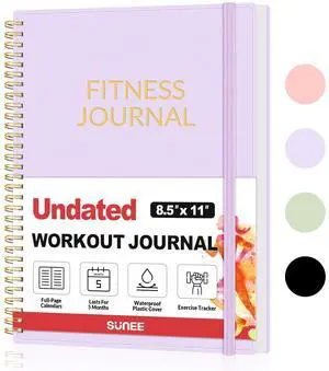 Fitness Journal Workout Planner for Women & Men, A4 (8.5" x 11") Workout Journal Log Book Planner Gift for Track Gym Essentials, Home Workouts, Track Progress, Achieve Wellness Goals, Purple Fitness Journal Workout Planner for Women & Men, A4 (8.5" x 11") Workout Journal Log Book Planner Gift for Track Gym Essentials, Home Workouts, Track Progress, Achieve Wellness Goals, Purple