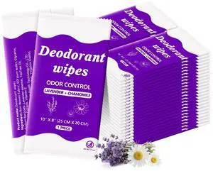Travel Deodorant Body Shower Wipes Deodorizing Bathing Wipes, Disposable No Rinse Adults Women Men Individually Wrapped Underarm Sweat Antiperspirant Bath Wipe for Travel Camping Gym (Purple,100 Pack) Travel Deodorant Body Shower Wipes Deodorizing Bathing Wipes, Disposable No Rinse Adults Women Men Individually Wrapped Underarm Sweat Antiperspirant Bath Wipe for Travel Camping Gym (Purple,100 Pack)