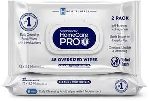 Adult Bathing Wipes - Oversized No Rinse Bath Wipes with Moisturizers, Hospital Grade Daily Cleansing Disposable Washcloths for Fragile Skin, XL 7.5 x 12.5 - 48 Count, 2 Pack Adult Bathing Wipes - Oversized No Rinse Bath Wipes with Moisturizers, Hospital Grade Daily Cleansing Disposable Washcloths for Fragile Skin, XL 7.5 x 12.5 - 48 Count, 2 Pack