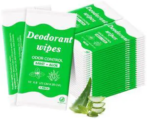 Travel Deodorant Body Shower Wipes Deodorizing Bathing Wipes, Disposable No Rinse Adults Women Men Individually Wrapped Underarm Sweat Antiperspirant Bath Wipe for Travel Camping Gym (Green, 100 Pack) Travel Deodorant Body Shower Wipes Deodorizing Bathing Wipes, Disposable No Rinse Adults Women Men Individually Wrapped Underarm Sweat Antiperspirant Bath Wipe for Travel Camping Gym (Green, 100 Pack)