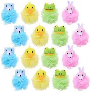 16 Pieces Bath Loofahs Bulk Animal Cartoon Bath Sponge Cute Pouf Mesh Body Loofah Colorful Exfoliating Scrubber Balls Shower Mesh for Adults 16 Pieces Bath Loofahs Bulk Animal Cartoon Bath Sponge Cute Pouf Mesh Body Loofah Colorful Exfoliating Scrubber Balls Shower Mesh for Adults