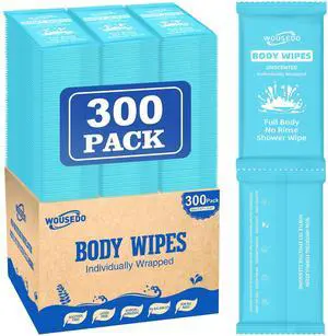 300 Pcs Ultra Thick Soft Large Body Wipes Individually Wrapped(7.87" x 9.45"),Shower Wipes for Adults Bathing No Rinse,Personal Cleansing Wipes for Travel Gym,Bulk Deodorant for Homeless(Blue) 300 Pcs Ultra Thick Soft Large Body Wipes Individually Wrapped(7.87" x 9.45"),Shower Wipes for Adults Bathing No Rinse,Personal Cleansing Wipes for Travel Gym,Bulk Deodorant for Homeless(Blue)