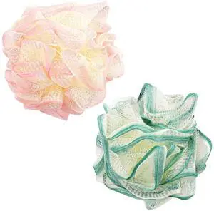 2 Pack Loofah Sponge Shower Loofahs - 2 Colors Bath Sponges Mesh Balls for Body Scrubber - Exfoliator Wash Back Scrubber Bathroom Men Women - Scrubbers Cleaning Bathing Accessories 2 Pack Loofah Sponge Shower Loofahs - 2 Colors Bath Sponges Mesh Balls for Body Scrubber - Exfoliator Wash Back Scrubber Bathroom Men Women - Scrubbers Cleaning Bathing Accessories