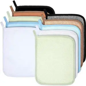 10 Pcs Exfoliating Washcloths Double Sided Man Wash Cloths Body Face Exfoliating Scrub Cloths for Shower Men Women(10.2 x 8.7 Inch,Light Color) 10 Pcs Exfoliating Washcloths Double Sided Man Wash Cloths Body Face Exfoliating Scrub Cloths for Shower Men Women(10.2 x 8.7 Inch,Light Color)