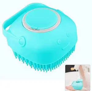 Silicone Exfoliating Brush & Body Scrubber with Built-in Soap Dispenser for a Refreshing Shower Experience Provides Deep Cleansing. Perfect for Babies, Kids, Adults, and Pets (Blue) Silicone Exfoliating Brush & Body Scrubber with Built-in Soap Dispenser for a Refreshing Shower Experience Provides Deep Cleansing. Perfect for Babies, Kids, Adults, and Pets (Blue)