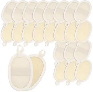 30 PCS Loofah Exfoliating, Loofah Natural Bulk with Elastic Band Skin Friendly Face Loofahs Natural Body Scrubbers Shower Exfoliator with Loop for Unisex Adults of All Ages-Beige 30 PCS Loofah Exfoliating, Loofah Natural Bulk with Elastic Band Skin Friendly Face Loofahs Natural Body Scrubbers Shower Exfoliator with Loop for Unisex Adults of All Ages-Beige