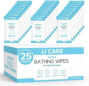 Body Wipes for Adults Bathing - Pack of 25 Shower Wipes For Adults Rinse Free, 200 Count Disposable No Rinse Disposable Washcloths, Waterless Body Wash for Elderly Body Wipes for Adults Bathing - Pack of 25 Shower Wipes For Adults Rinse Free, 200 Count Disposable No Rinse Disposable Washcloths, Waterless Body Wash for Elderly