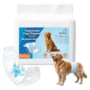 Dog Diapers Male, Bwaliffury Male Dog Wrap 60 Count, Ultra Absorbent Doggie Diapers, Rapid-Dry Leak Proof Puppy Diapers, Dog Belly Bands for Male Dogs in Heat, Excitable Urination, Incontinence (S) Dog Diapers Male, Bwaliffury Male Dog Wrap 60 Count, Ultra Absorbent Doggie Diapers, Rapid-Dry Leak Proof Puppy Diapers, Dog Belly Bands for Male Dogs in Heat, Excitable Urination, Incontinence (S)