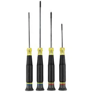 85615 Mini Precision Screwdriver Set, 4-Piece Phillips and Slotted Set, Ideal for Electronics, Small Appliances, Terminal Blocks 85615 Mini Precision Screwdriver Set, 4-Piece Phillips and Slotted Set, Ideal for Electronics, Small Appliances, Terminal Blocks