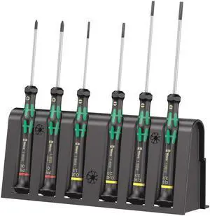 2035/6 A Kraftform Micro Slotted/Phillips Electronics Screwdriver Set and Rack, 6-Pieces 2035/6 A Kraftform Micro Slotted/Phillips Electronics Screwdriver Set and Rack, 6-Pieces