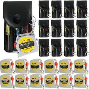 24 Pcs Mini Screwdriver Keychain Tape Measure Keychains Set Keychain Tape Measure Mini Screwdrivers in Pouch Keychain for Birthday Party Favors Adult Tool Party Prize for Father's Men Gifts 24 Pcs Mini Screwdriver Keychain Tape Measure Keychains Set Keychain Tape Measure Mini Screwdrivers in Pouch Keychain for Birthday Party Favors Adult Tool Party Prize for Father's Men Gifts