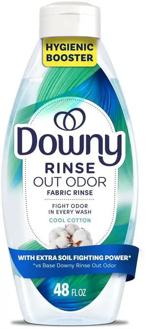 Rinse Laundry Odor Remover, Cool Cotton Scent, 48 fl oz, Fabric Softener And Laundry Odor Removal Rinse, Fights Odors At The Source, HE Compatible Rinse Laundry Odor Remover, Cool Cotton Scent, 48 fl oz, Fabric Softener And Laundry Odor Removal Rinse, Fights Odors At The Source, HE Compatible
