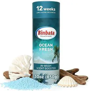 Eco Scent Beads Laundry 30oz, Gentle InWash Scent Booster Beads with Plastic Free Recyclable Package, Up to 85 Washing Cycles for 12 week Long-Lasting Freshness, Ocean Fresh Scent Eco Scent Beads Laundry 30oz, Gentle InWash Scent Booster Beads with Plastic Free Recyclable Package, Up to 85 Washing Cycles for 12 week Long-Lasting Freshness, Ocean Fresh Scent