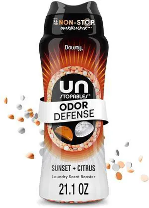 Unstopables Fusions Scent Duos Laundry Scent Booster Beads, Sunset and Citrus Scent, 21.1 OZ, 24hr non-stop freshness with 2 in 1 dual scent laundry scent beads Unstopables Fusions Scent Duos Laundry Scent Booster Beads, Sunset and Citrus Scent, 21.1 OZ, 24hr non-stop freshness with 2 in 1 dual scent laundry scent beads