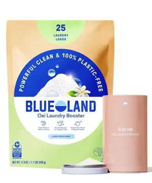 Oxi Laundry Booster Powder with Tin, Starter Set, Clear Skies Scent, 25 Loads, 17.6 oz, Plastic-Free, Eco Friendly, Oxy Cleaner, Stain Remover Oxi Laundry Booster Powder with Tin, Starter Set, Clear Skies Scent, 25 Loads, 17.6 oz, Plastic-Free, Eco Friendly, Oxy Cleaner, Stain Remover