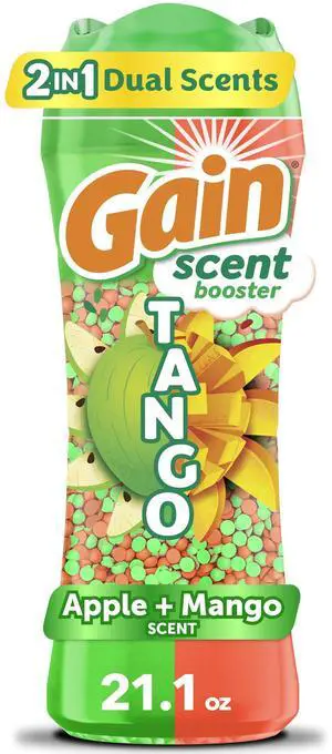 Tango 2-in-1 Laundry Scent Booster Beads, Apple and Mango Scent, 21.1 OZ, Laundry Beads with Dual Scents Plus All Day Freshness Tango 2-in-1 Laundry Scent Booster Beads, Apple and Mango Scent, 21.1 OZ, Laundry Beads with Dual Scents Plus All Day Freshness
