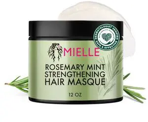 Rosemary Mint Strengthening Hair Mask, Deep Conditioning Treatment Enriched with Biotin, Honey & Coconut Oil - Helps Encourage Longer, Healthier Strands, 12 Ounce Rosemary Mint Strengthening Hair Mask, Deep Conditioning Treatment Enriched with Biotin, Honey & Coconut Oil - Helps Encourage Longer, Healthier Strands, 12 Ounce