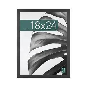 Studio Gallery 18x24 Poster Frame Black Woodgrain Engineered Wood, Vertical & Horizontal Wall Hanging Large Picture Frame for Photos, Posters & Art Prints (1-Pack) Studio Gallery 18x24 Poster Frame Black Woodgrain Engineered Wood, Vertical & Horizontal Wall Hanging Large Picture Frame for Photos, Posters & Art Prints (1-Pack)