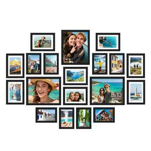 19 Pack Picture Frames Collage Wall Decor for Mounting or Tabletop Display, Photo Gallery Frame Set for Family, Multi Sizes Including 8x10, 5x7, 4x6, Black 19 Pack Picture Frames Collage Wall Decor for Mounting or Tabletop Display, Photo Gallery Frame Set for Family, Multi Sizes Including 8x10, 5x7, 4x6, Black